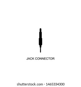 jack connector icon vector black design