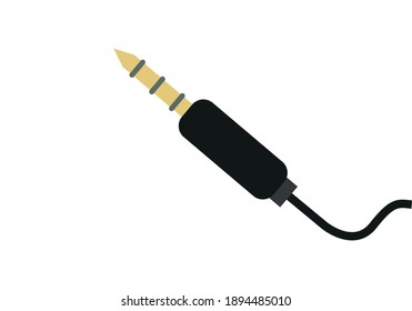 Jack connector on white background
