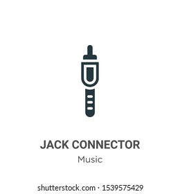 Jack connector vector icon on white background. Flat vector jack connector icon symbol sign from modern music collection for mobile concept and web apps design.