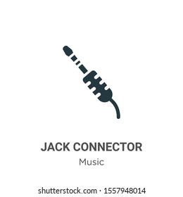 Jack connector vector icon on white background. Flat vector jack connector icon symbol sign from modern music collection for mobile concept and web apps design.