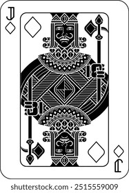 Un diseño de tarjeta de gato de diamantes de un paquete de baraja de cartas de juego 