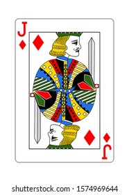 The Jack of Diamonds in the classic style.