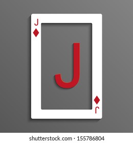 Jack of diamonds playing card