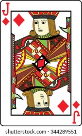 Jack of diamonds playing card