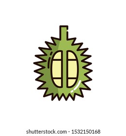 jack fruit icon design, healthy organic food sweet and nature theme Vector illustration