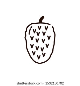 jack fruit icon design, healthy organic food sweet and nature theme Vector illustration