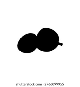 Jack fruit silhouette icon vector illustration.





