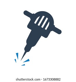 Jack hammer drill icon. drill vector