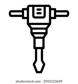 Jack Hammer Glyph Icon Design For Personal nad Commercial Use