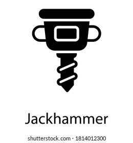 icono de glifo de martillo de jack, diseño de vector de glifo