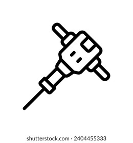 Jack hammer icon for breaking concrete and soil
