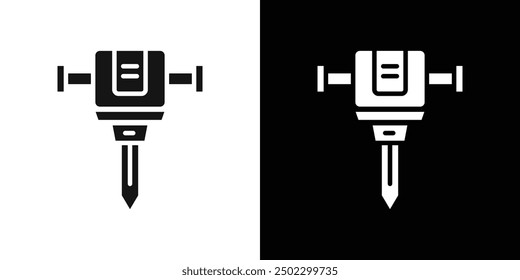 Jack Hammer Icono Logo Set Vector