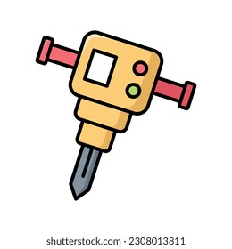 jack hammer icon vector design template in white background