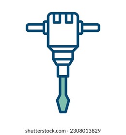 plantilla de diseño vectorial de icono de martillo de jack en fondo blanco