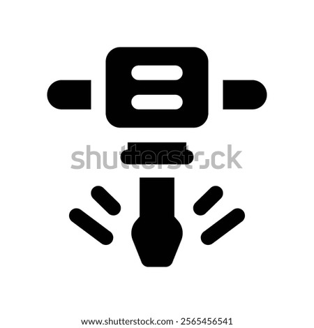 jack hammer icon. vector glyph icon for your website, mobile, presentation, and logo design.