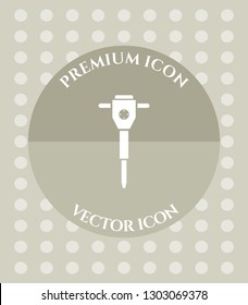 Jack Hammer Icon for Web. Application, Software & Graphic Design.