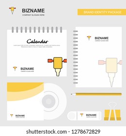 Jack hammer  Logo, Calendar Template, CD Cover, Diary and USB Brand Stationary Package Design Vector Template