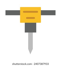 Jack Hammer Vector Flat Icon For Personal And Commercial Use.
