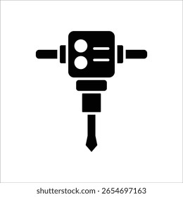 Plantilla de línea de icono de Vector de martillo Jack