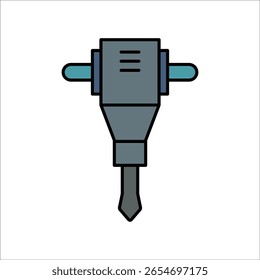 Plantilla de línea de icono de Vector de martillo Jack