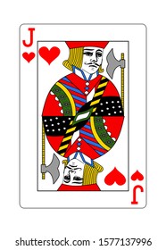 The Jack of Hearts in the classic style.
