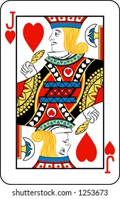 Jack of Hearts  from deck of playing cards, rest of deck available.