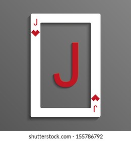 Jack of hearts playing card
