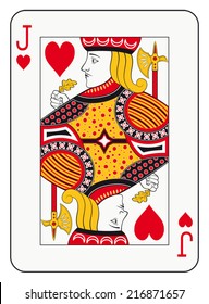 Jack of hearts playing card