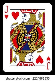 Tarjeta de juego Jack of Hearts - Diseño clásico.