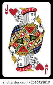 Jack of Hearts playing card - Classic design.