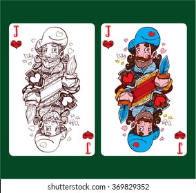 Jack of hearts playing card symbol.