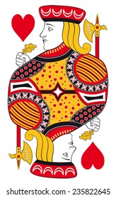 Jack de corazones sin jugar al fondo de cartas