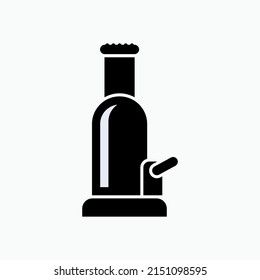 Jack Hydraulic Icon. Workshop Tool, Automotive Equipment Symbol - Vector.