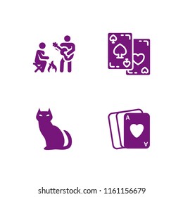 jack icon. 4 jack set with halloween, guitar, playing cards and poker playing cards vector icons for web and mobile app