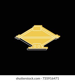 Jack icon. Doodle illustration of Jack vector icon for web isolated on black background