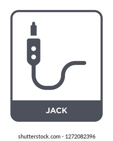 jack icon vector on white background, jack trendy filled icons from Electronic devices collection, jack simple element illustration