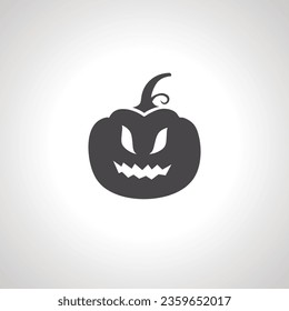 jack lantern icon. halloween pumpkin silhouette.
