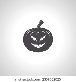 jack lantern icon. halloween pumpkin silhouette.