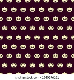 jack lantern pumpkin seamless halloween vector pattern