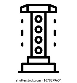 Jack lift icon. Outline jack lift vector icon for web design isolated on white background