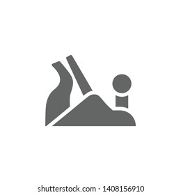 Jack, manual, planer icon. Element of materia flat tools icon