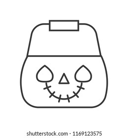 jack o lantern basket for trick or treat, Halloween related icon