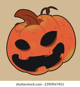 ilustración de estilo de dibujos animados de jack o lantern