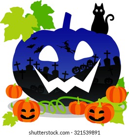 Jack o lantern with design