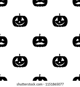 Jack o lantern elements seamless background. Halloween tileable pattern