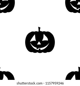 Jack o lantern elements seamless background. Halloween tileable pattern