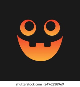 Jack O Lantern Face Halloween Pumpkin Icon. Cute Funny Evil Face Expression Simple vector design element. Halloween Monster Creepy horror images.