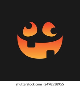 Jack O Lantern Face Halloween Pumpkin Icon. Cute Funny Evil Face Expression Simple vector design element. Halloween Monster Creepy horror images.