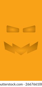 Cara de Jack o Lantern sobre fondo naranja para Halloween Festival Design