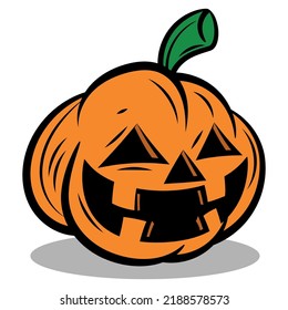 Jack O Lantern faces, best for mascot, sticker, and logo with halloween themes